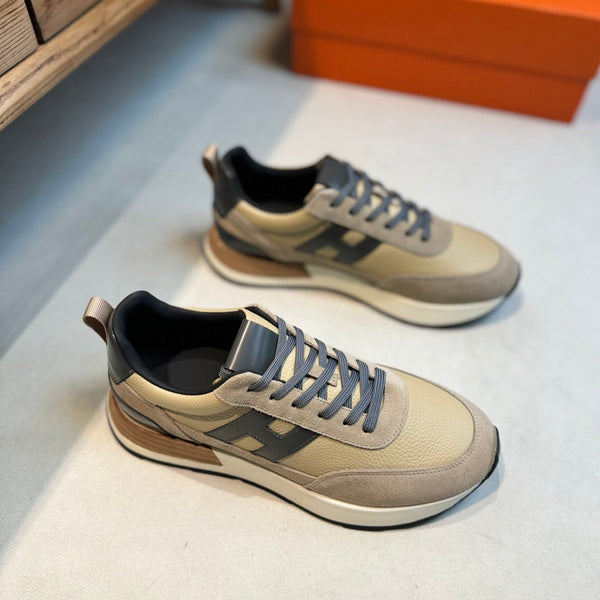 SNEAKER CON LACCI HM INTERACTIVE IN PELLE DI VITELLO BEIGE