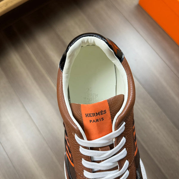 HM THICK - SOLE SNEAKER BROWN MESH FABRIC