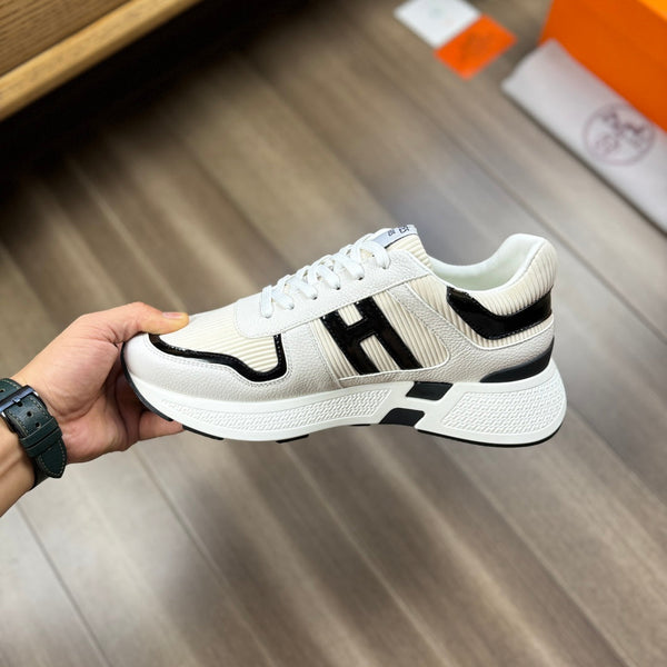 HM THICK - SOLE SNEAKER WHITE AND BLACK FABRIC