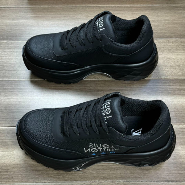 LV SPORT SNEAKER IN BLACK CALFSKIN WITH LOGO