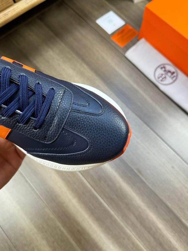 SNEAKER HM TRAIL IN PELLE DI VITELLO BLU SCURO