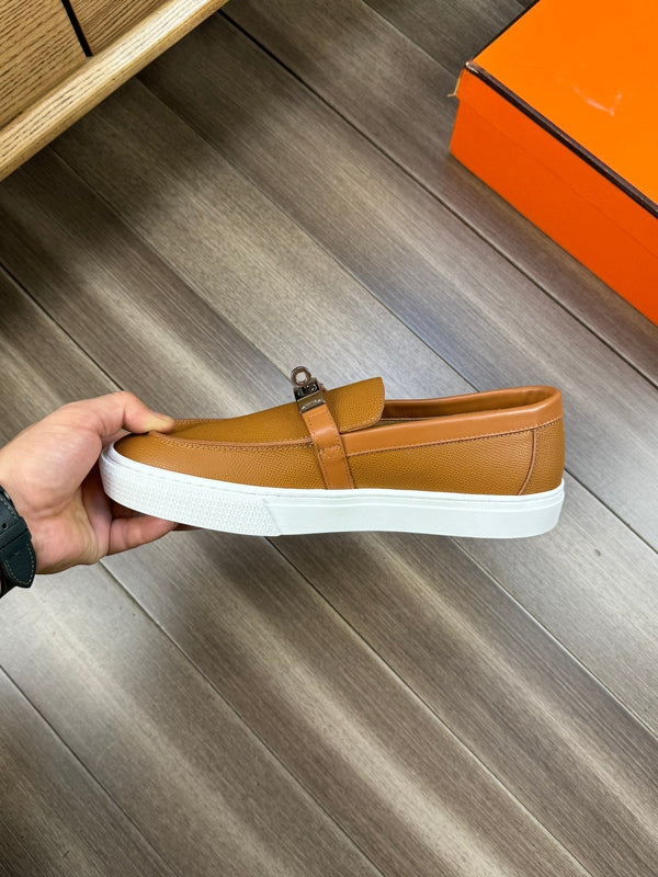 HM GAME SLIP-ON SNEAKER OCHRE CALFSKIN