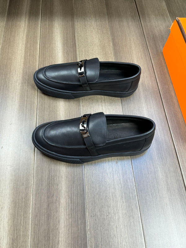 HM GAME SLIP-ON SNEAKER BLACK CALFSKIN