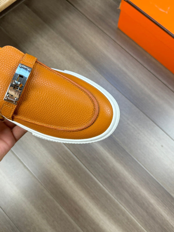 SNEAKER SLIP-ON HM GAME IN PELLE DI VITELLO BRONZO