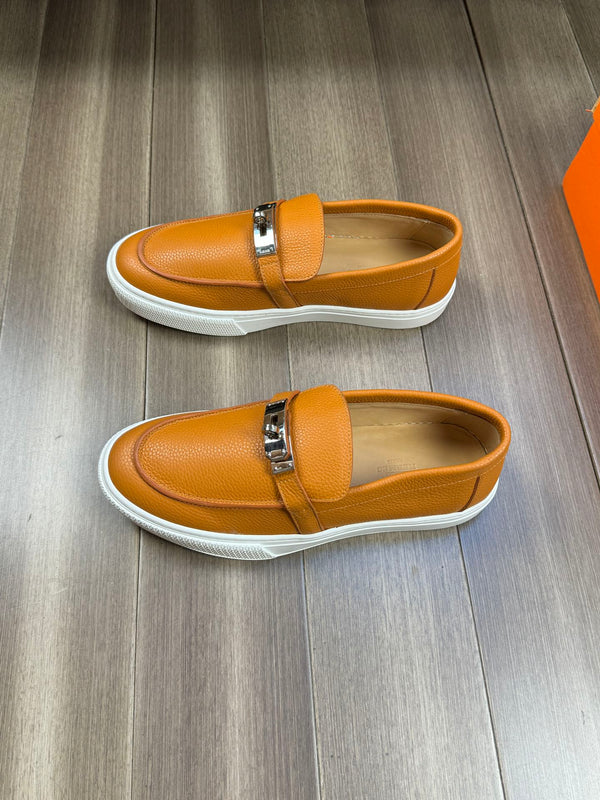 SNEAKER SLIP-ON HM GAME IN PELLE DI VITELLO BRONZO