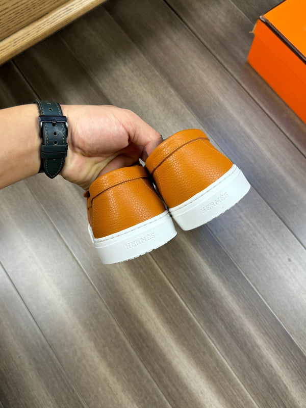 SNEAKER SLIP-ON HM GAME IN PELLE DI VITELLO BRONZO