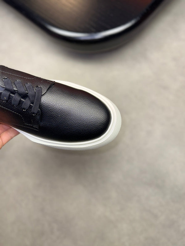 Scarpa Derby Eveil da uomo HM in pelle di vitello martellata nera