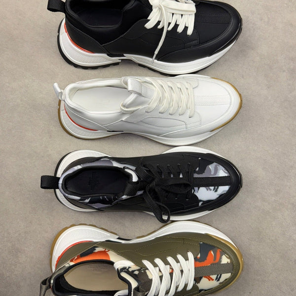 Sneaker Jumpy da uomo HM in pelle di vitello e tessuto 523519