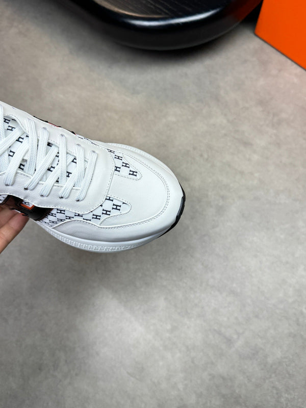 HM Men's Sneaker Black White Calfskin 581691