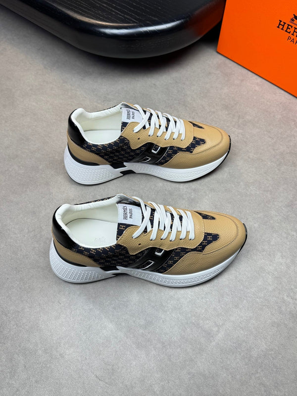 HM Men's Sneaker Beige Calfskin 581697