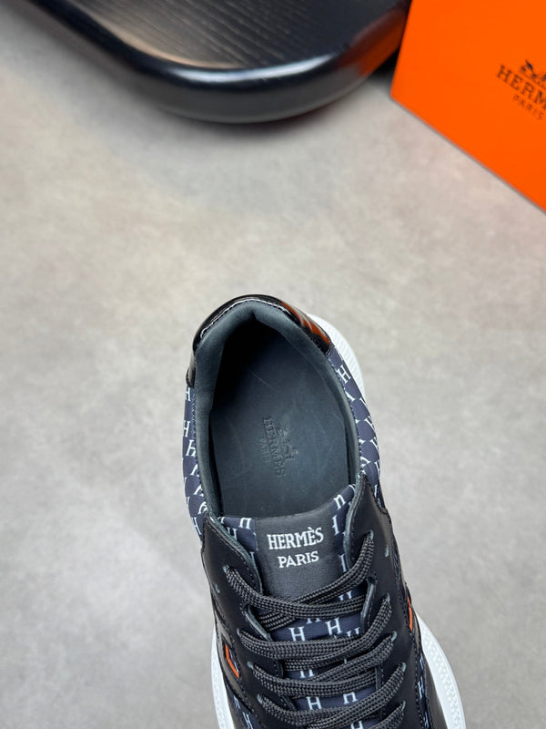 HM Men's Sneaker Black Blue Calfskin 581699