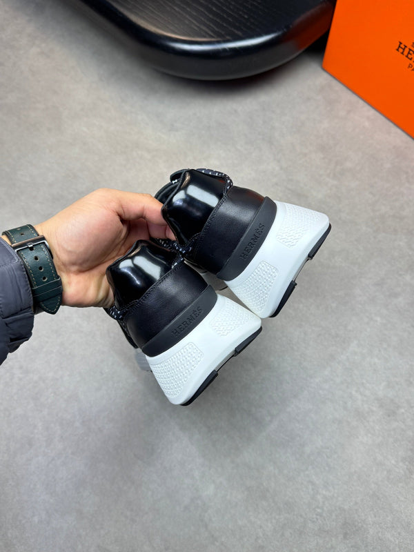 HM Men's Sneaker Black Blue Calfskin 581699