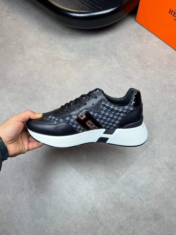 HM Men's Sneaker Black Blue Calfskin 581699