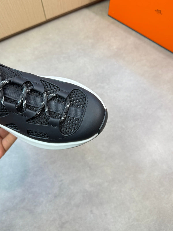 HM Men's Katana Sneaker Black Calfskin 606123