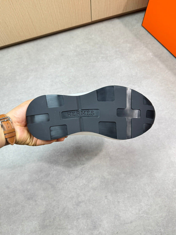 Sneaker slip-on da uomo HM in tessuto lavorato a maglia nero 643377