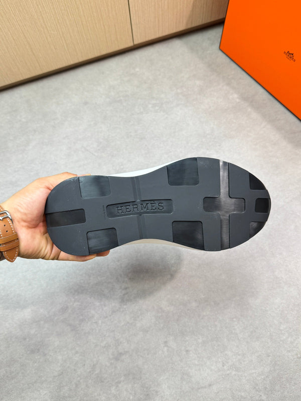 HM Men's Slip on Sneaker Grey Knitted Fabric 643379