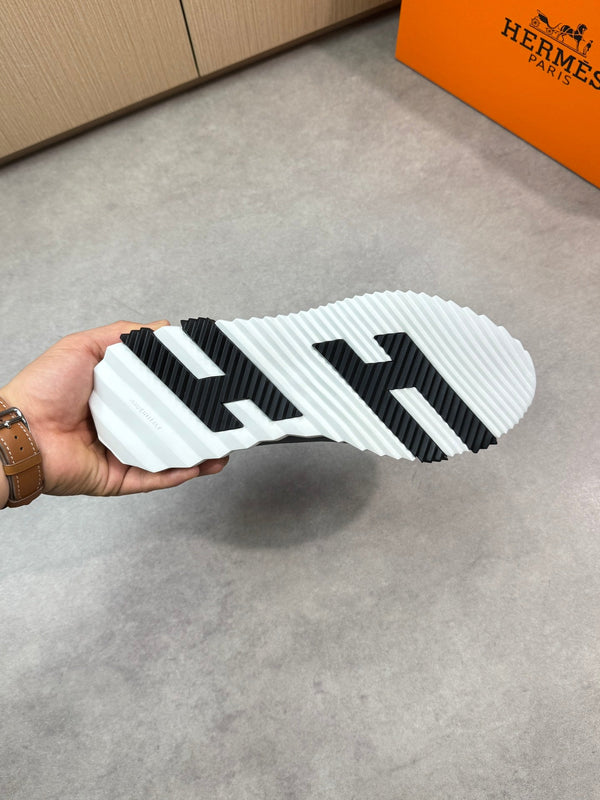 HM Men's Bouncing Sneaker Navy Blue Calfskin Suede 696024