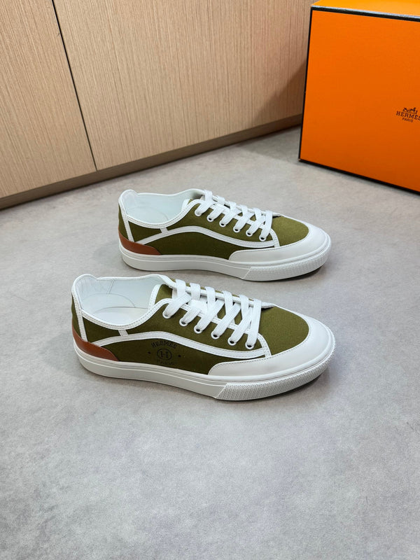 HM Men's Get Sneaker Green Denim Calfskin 696208