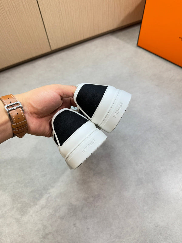 HM Men's Get Sneaker Black Denim Calfskin 696210