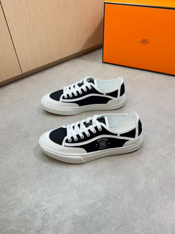 HM Men's Get Sneaker Black Denim Calfskin 696210