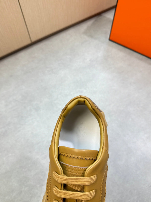 HM Men's Bouncing Sneaker in pelle di vitello marrone chiaro 708235