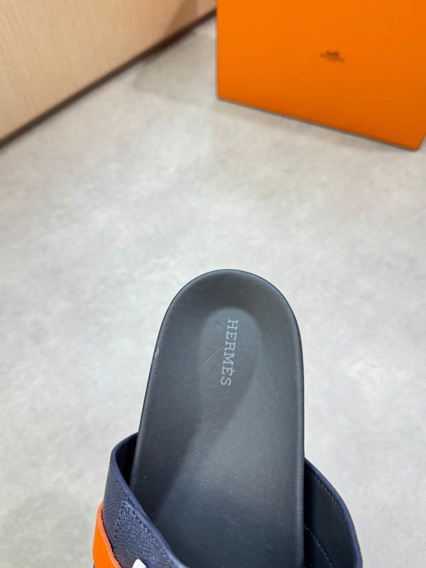 HM Men's Jackson Sandals Blue Orange Calfskin 722035