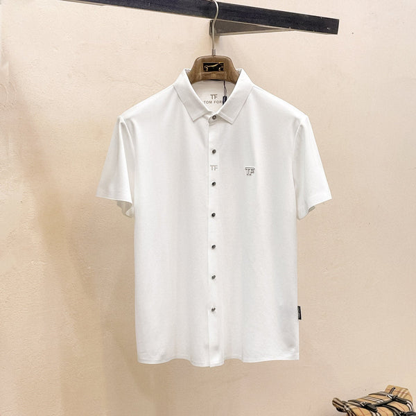 Tom Ford Men Short-Sleeve Polo Shirt Silk