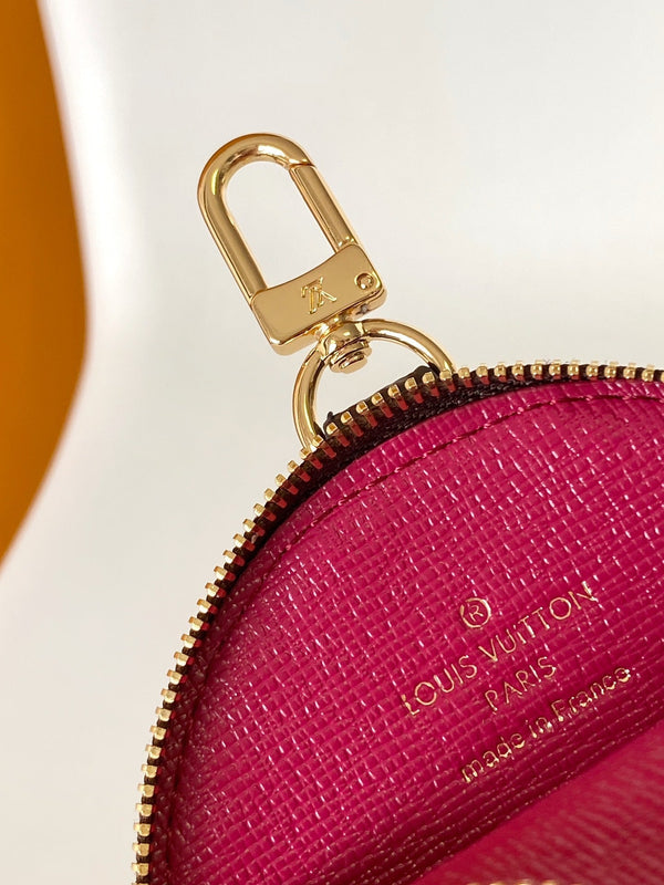 LV Neverfull BB Bag 24cm Brown Rose Red Monogram Canvas & Cowhide