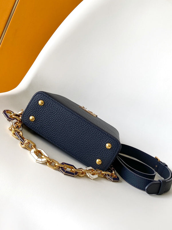 Capucines BB 21cm Bag Royal Blue Cowhide 251675