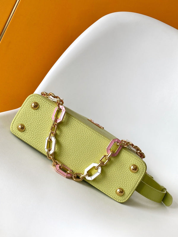 Capucines BB 21cm Bag Yellow Cowhide 251671