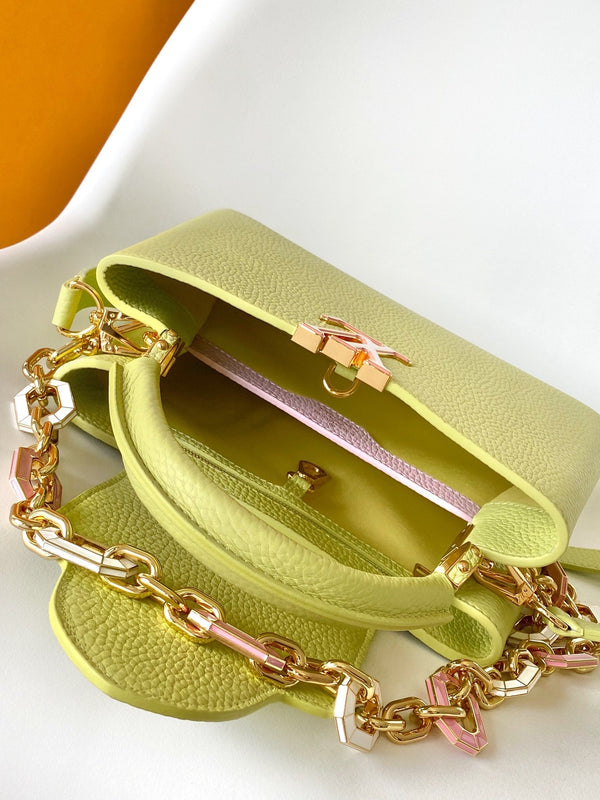 Capucines BB 21cm Bag Yellow Cowhide 251671