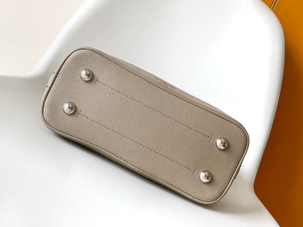 LV M12140 Flore Handbag 28cm Galet Gray Monogram Perforated Cowhide