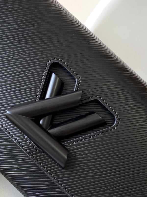 LV Twist West 23.5cm Bag All Black Leather 252678