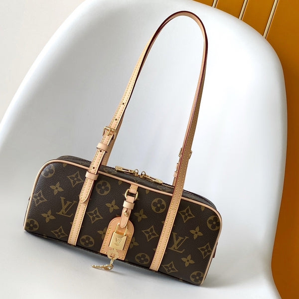 LV Hang On Handbag 26cm Brown Monogram Canvas GHW