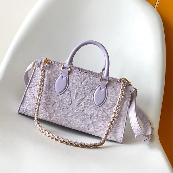 LV M15192 OnTheGo East West Tote 25cm Taro Purple Embossed Grain Cowhide GHW
