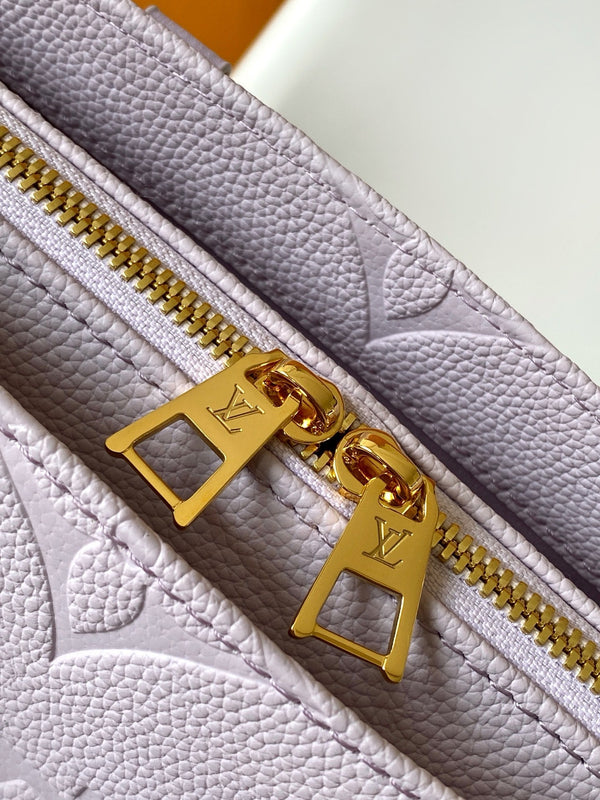 LV M15192 OnTheGo East West Tote 25cm Taro Purple Embossed Grain Cowhide GHW