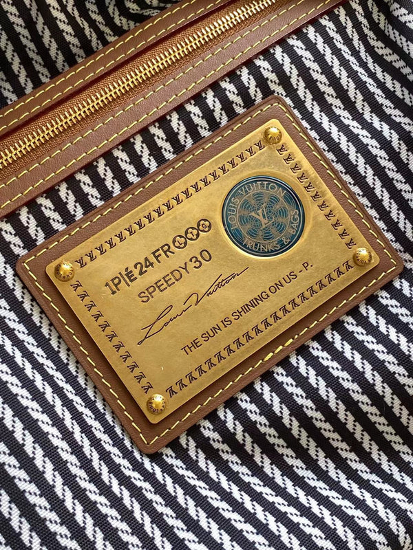 LV Speedy Bandoulière 30cm Indigo Blue Monogram Calfskin GHW