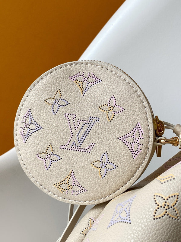 LV M15114 Bella Handbag 19cm Dream Cream Perforated Cowhide GHW