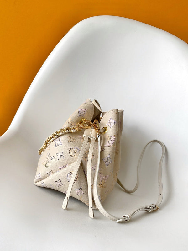 LV M15114 Bella Handbag 19cm Dream Cream Perforated Cowhide GHW