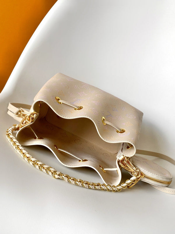 LV M15114 Bella Handbag 19cm Dream Cream Perforated Cowhide GHW