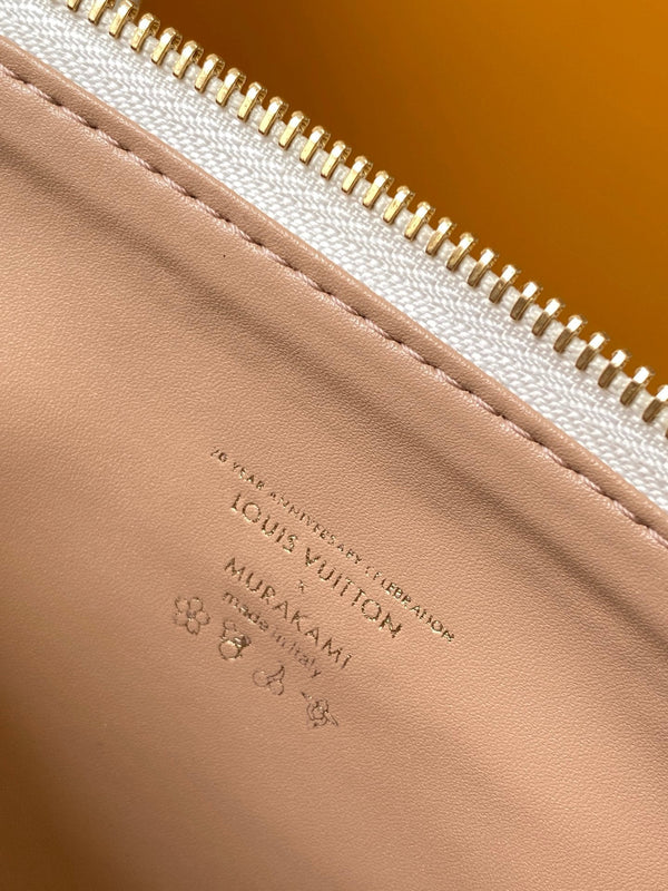 LV Coussin PM 26cm Cream Purple Monogram Empreinte Calfskin GHW