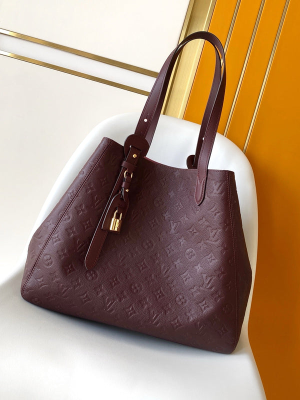 LV All In One PM Burgundy Embossed Monogram Empreinte Cowhide 268416