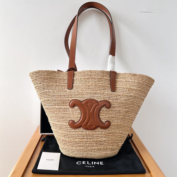 MEDIA ELASTICITÀ 30 CLASSIC PANIER BEIGE RAFFIA TAN PELLE DI VITELLO