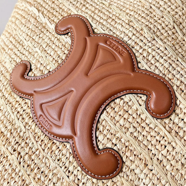 MEDIUM SUPPLE 30 CLASSIC PANIER BEIGE RAFFIA TAN CALFSKIN