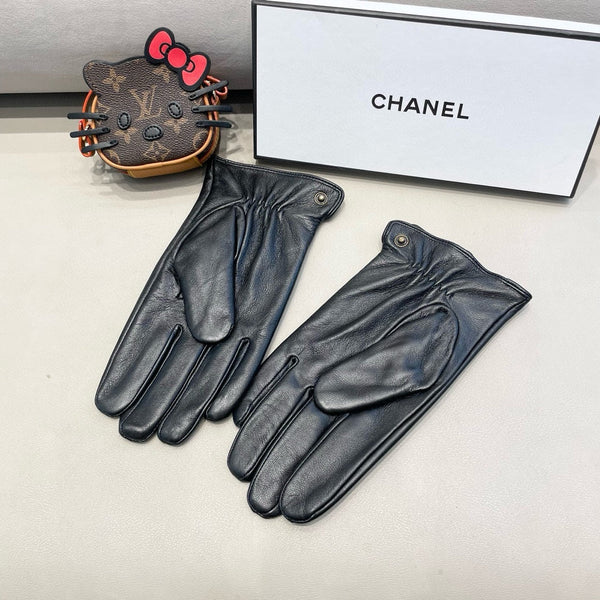 DOUBLE G GLOVES IN BLACK LAMBSKIN 370906