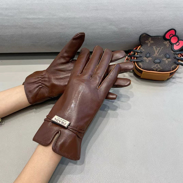TOUCHSCREEN GLOVES IN PENNY BROWN SHEEPSKIN 391499