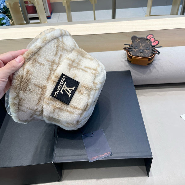 CAPPELLO A SECCHIELLO IN PILE BIANCO MIX BEIGE 404740