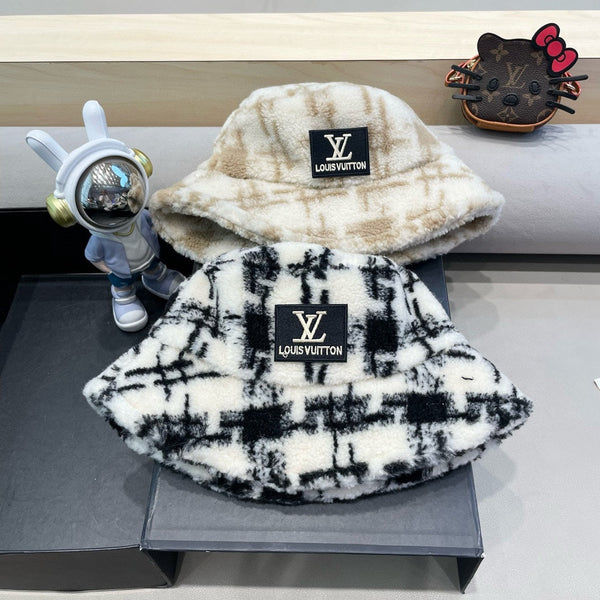 CAPPELLO A SECCHIELLO IN PILE BIANCO MIX BEIGE 404740