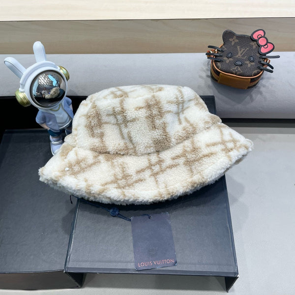 CAPPELLO A SECCHIELLO IN PILE BIANCO MIX BEIGE 404740