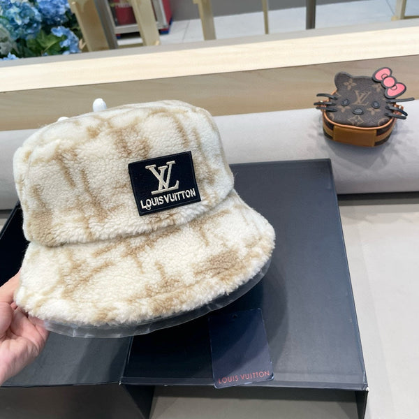 CAPPELLO A SECCHIELLO IN PILE BIANCO MIX BEIGE 404740